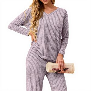 Ensemble 2 pièces femme GRECERELLE côtelé vêtement intérieur