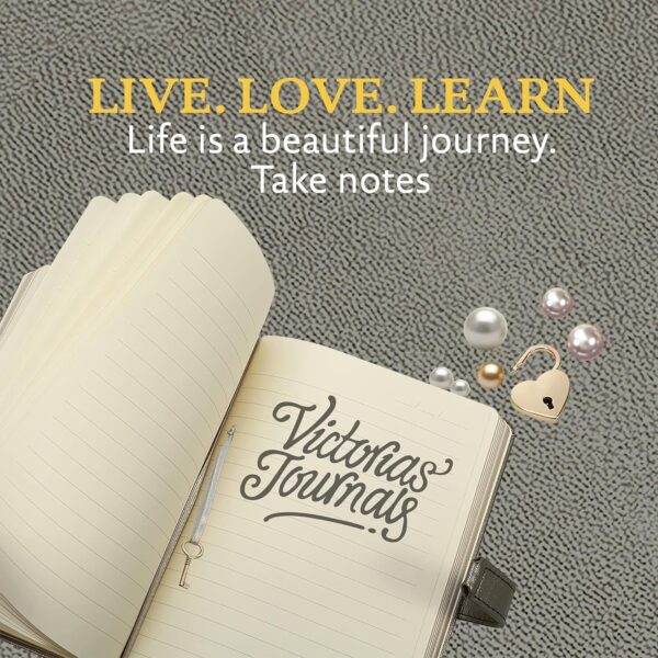 Carnet secret Victoria's Journals verrou cœur étain 320-4