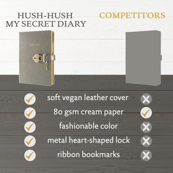 Carnet secret Victoria's Journals verrou cœur étain 320-6