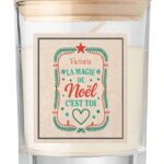Bougie parfumée vanille Planetee cadeau collègue décoration