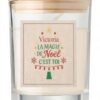 Bougie Planetee Sapin Vanille Cadeau Noël Décoration Maison