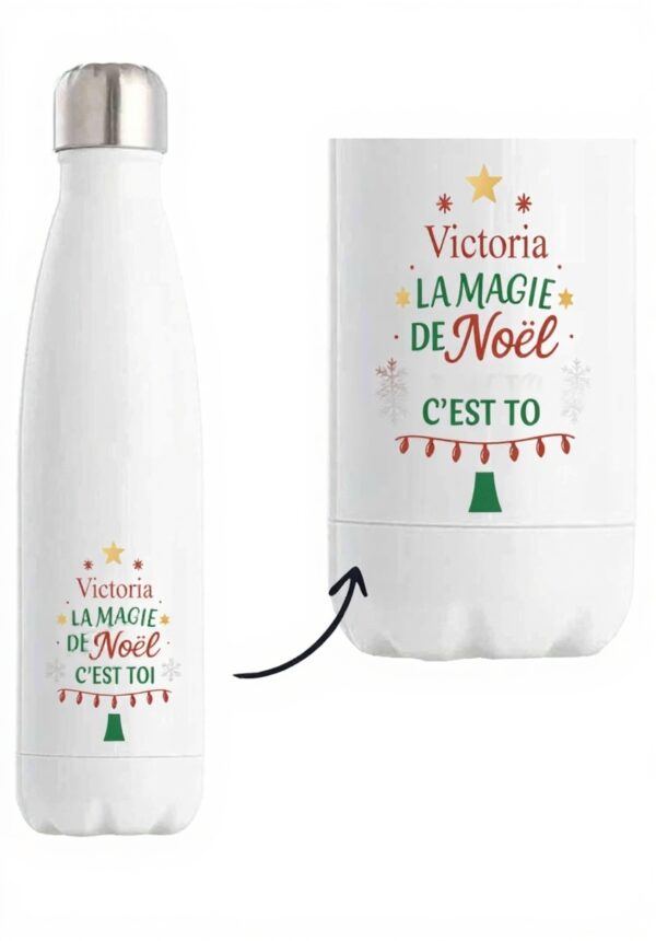Bouteille isotherme Victoria Magie de Noël Planetee cadeau